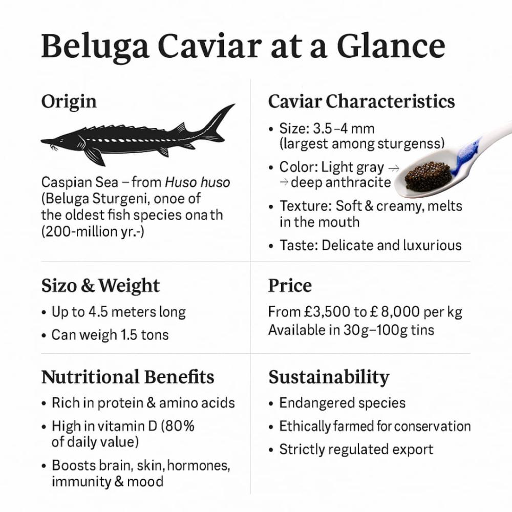 beluga caviar at a Glance