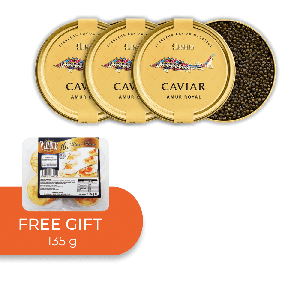 Sturgeon Caviar Amur Royal, 3 x 100g