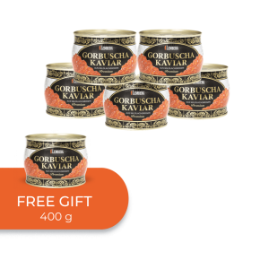 Pink Salmon Caviar, 5 +1 x 400g