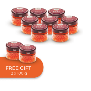 Keta Salmon Caviar, 8+2 x 100g 