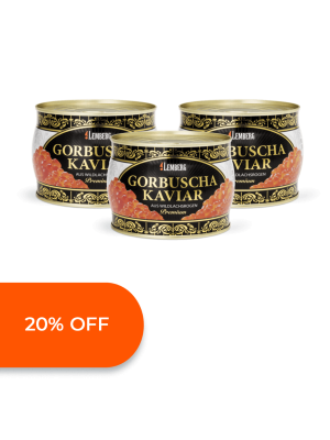 Икра лососевая горбуши PREMIUM, 3 x 500g