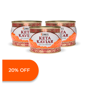 Keta Salmon Caviar, 3 x 400g 