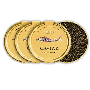 Sturgeon Сaviar AMUR ROYAL, 3 х 100 g 