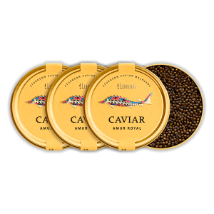 Sturgeon Caviar Amur Royal, 3 x 100g