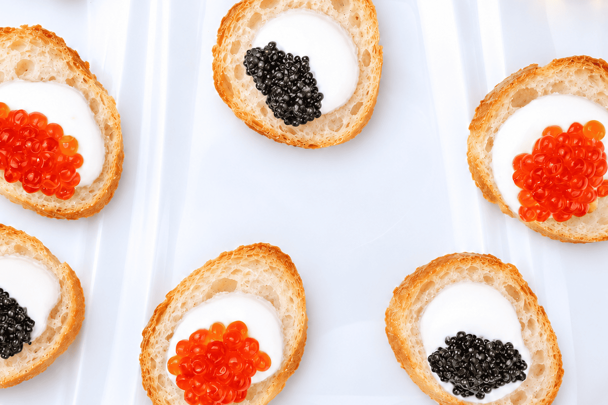 Christmas Starters with Caviar